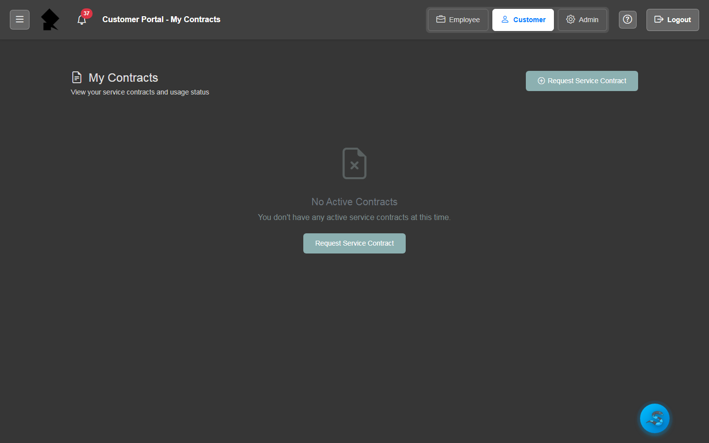 Customer Portal View