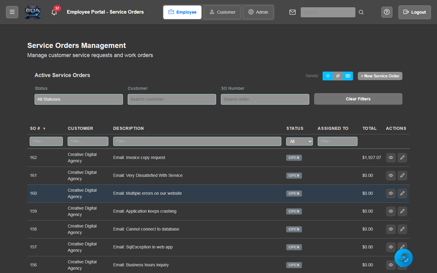 Recurring Service Orders